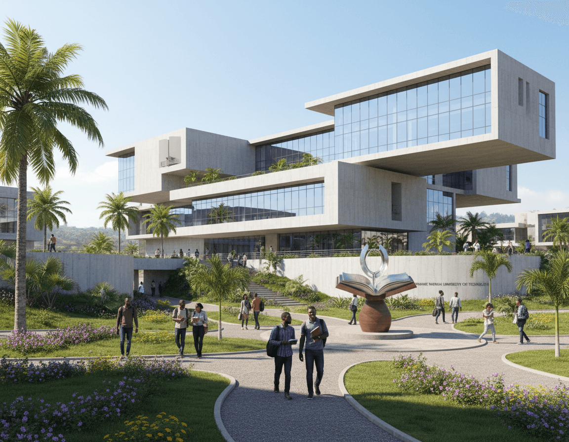 A modern university campus prepared for digital learning